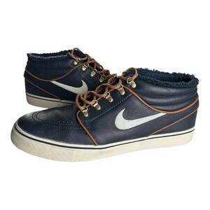 NIKE SB ZOOM STEFAN‎ JANOSKI MID SKATE SHOES 472679 423 DARK OBSIDIAN MENS US 10